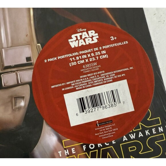 2 Star Wars The Force Awakens 3-Prong Hole Folders Portfolio REY CAPTAIN PHASMA - Picture 4 of 5